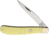 Bear &amp; Son Cutlery Trapper Yellow Delrin Folding Knife,3in,1095 Carbon Steel,Clip,Yellow,Delrin Handle BCC3148