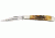 Bear &amp; Son My First Pocket Fold Knife, unsharpened SS clip blad, India Stag Bone Handle BC515412
