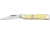 Bear &amp; Son Peanut Fold Knife, Clip Blade, Smooth yellow delrin Handle BCC319