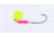 BearPaw Flicker Snelled Hook, Baitholder, Fluorescent Yellow Spinner, 8in Mono, Bronze, Size 6, 6 per Pack, FYBH-6