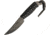Behring Pro Trout &amp; Bird Black Fixed Blade Knife, 4in, Black, Paracord Wrapped Handle BEH120