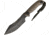 Behring Technical Badlander Fixed Blade Knife, 9in, 5in, Sawback, OD Green, G10 Handle BEH210