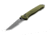 Benchmade Bailout Folding Knife, 3.38 in, CPM-M4 Steel, Serrated Tanto Blade, 6061-T6 Aluminum, Woodland Green Handle, 537SGY-1
