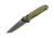 Benchmade Bailout Folding Knife, 3.38in, CPM-M4, Non-Serrated Tanto Blade, 6061-T6 Aluminum, Woodland Green Handle, 537GY-1