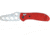 Benchmade Griptilian Folding Knife, Trainer Blade, Red Handle 550T