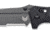 Benchmade Sibert Adamas Axis Stud Folding Knife, 3.82in, CPM-CruWear Steel, Drop Point Serrated Grey Coated Blade, Contoured G10, Black Handle 275SGY-1
