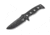 Benchmade Sibert Adamas Chord Fixed Blade Knife, 4.2in CPM-CruWear Steel Drop Point Black Coated Blade, Steel Handle, 375BK-1