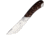 Benjamin Skinner Fixed Blade Knife, 8in Overall, 3.75in, Stainless Steel, Mirror Blade, Sculpted Walnut Handle, Leather Sheath, BK-A035