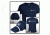 Beretta Mens Hat/T-Shirt Combo Roll Up,Navy,2XL TC0170850504XXL
