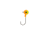 Berkley Essentials Round Ball Jigs, Hook Size 2/0, Tackle Size 1/4oz / 7g, Chartreuse/Orange, BRBJ14-CO