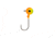 Berkley Essentials Round Ball Jigs, Hook Size 3/0, Tackle Size 1/2oz / 14g, Chartreuse/Orange, BRBJ12-CO