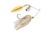 Berkley Power Blade Compact Colorado/Willow Spinnerbait, 1/2oz, White/Silver + Gold, 1570599