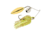 Berkley Power Blade Compact Colorado/Willow Spinnerbait, 1oz, White Chartreuse/Silver + Gold, 1570622