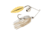 Berkley Power Blade Compact Colorado/Willow Spinnerbait, 3/4oz, White/Silver + Gold, 1570612