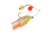 Berkley Power Blade Compact Double Colorado Spinnerbait, 3/8oz, Coleslaw/Orange + Gold, 1570584