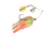 Berkley Power Blade Compact Double Colorado Spinnerbait, 3/8oz, Coleslaw/Silver + Gold, 1570583