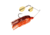 Berkley Power Blade Compact Double Colorado Spinnerbait, 3/8oz, Fire Craw/Gold + Gold, 1570587