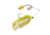 Berkley Power Blade Compact Double Colorado Spinnerbait, 3/8oz, White Chartreuse/Silver + Gold, 1570578