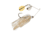 Berkley Power Blade Compact Double Colorado Spinnerbait, 3/8oz, White/Silver + Gold, 1570577