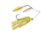 Berkley Power Blade Compact Double Williw Spinnerbait, 1/2oz, White Chartreuse/Silver + Gold, 1570642