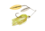 Berkley Power Blade Compact Double Williw Spinnerbait, 1oz, White Chartreuse/Silver + Gold, 1570673