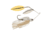 Berkley Power Blade Compact Double Williw Spinnerbait, 1oz, White/Silver + Gold, 1570672