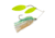 Berkley Power Blade Compact Double Williw Spinnerbait, 3/4oz, Pretty One/Chartreuse + Chartreuse, 1570668