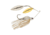 Berkley Power Blade Compact Double Williw Spinnerbait, 3/4oz, White/Gold + Silver, 1570657