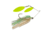 Berkley Power Blade Compact Double Williw Spinnerbait, 3/8oz, Pretty One/Chartreuse + Chartreuse, 1570637