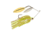 Berkley Power Blade Compact Double Williw Spinnerbait, 3/8oz, White Chartreuse/Silver + Gold, 1570627