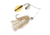 Berkley Power Blade Standard Colorado/Indiana Spinnerbait, 1/2oz, White/Silver + Gold, 1570531