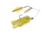 Berkley Power Blade Standard Double Willow Spinnerbait, 3/8oz, White Chartreuse/Silver + Gold, 1570550
