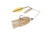 Berkley Power Blade Standard Double Willow Spinnerbait, 3/8oz, White/Silver + Gold, 1570549