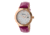 Bertha Eden Mother-Of-Pearl Leather-Band Watch w/Date, Rose Gold/Hot Pink, Standard BTHBR6507