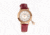 Ladies Hannah Watch,35mm,White Dial,Red Leather Strap