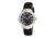 Bertha Pauline Ladies Watch, Black Leather Band, Silver Bezel, Black Analog Dial, Silver Hand BTHBR402
