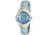 Bertha Pauline Ladies Watch, Powder Blue Leather Band, Silver Bezel, Powder Blue Analog Dial, Silver Hand BTHBR404