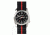 Bertucci Watches A-2S Brushed Stainless Thin Red Line Watch, Black Dial, Active Comfort High Performance Band, 11078
