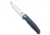 Bestech Knives Bestech Knives Ascot Liner Lock Flipper Knife Black/Blue CF/G-10 3.88" Satin, Black/Blue, D2, adult, BHQ-95616