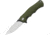 Bestech Knives Bobcat Linerlock Green Folding Knife, 3.25 D2 tool steel black stonewash and satin fini, Green finger grooved G10 handle, BG22B-2