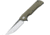 Bestech Knives Paladin Linerlock Beige Folding Knife, 3.75in D2 Tool Steel Drop Point, Beige G10 Handle, Pocket Clip, Satin And Black Stonewash Blade, Beige, BG13B-2