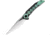 Bestech Knives Samari Framelock Green Folding Knife, 3.88 Bohler M390 stainless blade, Black and green titanium handle, BT2009C