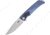 Bestech Knives Sky Hawk Framelock Blue Folding Knife, 3.5in Cpm S35Vn SS Blade, Blue Textured Titanium Handle w/Carbon Fiber Inlay, Bead Blast And Satin Blade, Black Nylon Case, Blue, BT1804C