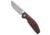 Bestechman Bestechman Angry Owl Button Lock Knife Brown G-10 3.25" Satin/SW BMK12D-1, Brown, D2, adult, BHQ-212853
