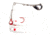 Betts Spin Bleeder Series Biting Frenzy Grub Lure, White/Red Dot/Red With White Eye, 1/32oz, 1in, 021RGR-35RN
