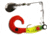Betts Spin Curl Tail Lure, Chartreuse/Red Dot/Red Tail, 1/32oz, 1 1/2in, 021CT-11N