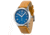 Bia Suffragette Watches, Blue Dial, Tan Strap, Steel, One Size, B1004