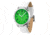 Bia Suffragette Watches, Green Dial, White Strap, Steel, One Size, B1007