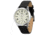 Bia Suffragette Watches, Ivory Dial, Black Strap, Steel, One Size, B1019