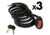 Muddy Treestand Lock - 3 Pack, includes 6-Keys, Black CR98-V3